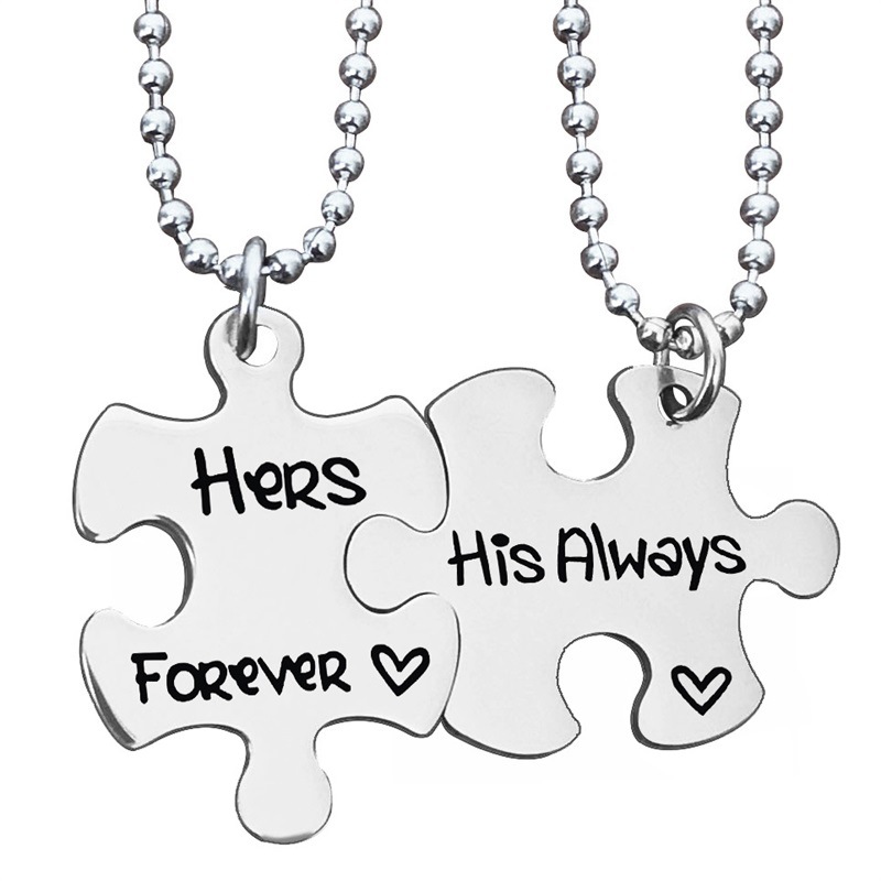 Stainless Steel Puzzle Necklace-single