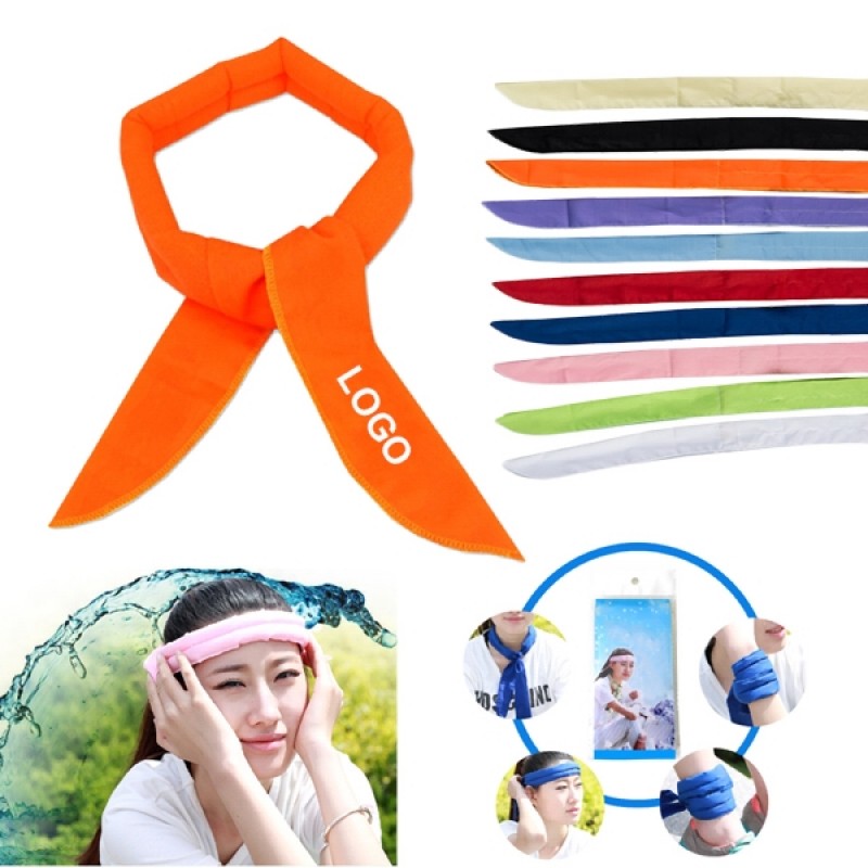 Cooling Scarf bandana Cold Water Neck Cooler Ice Towel 