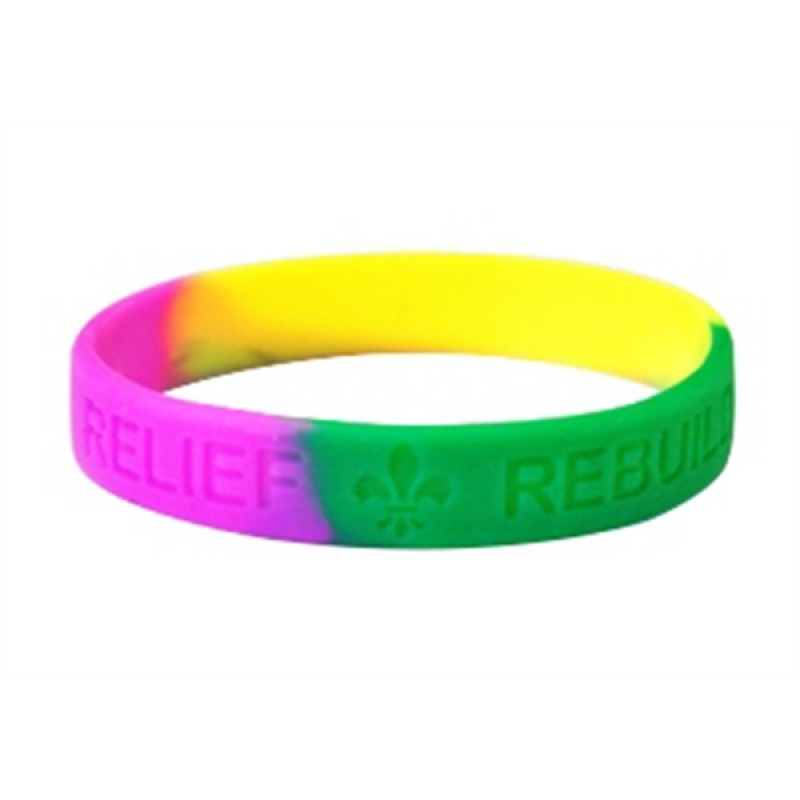 Debossed Silicone Wristband Bracelet 