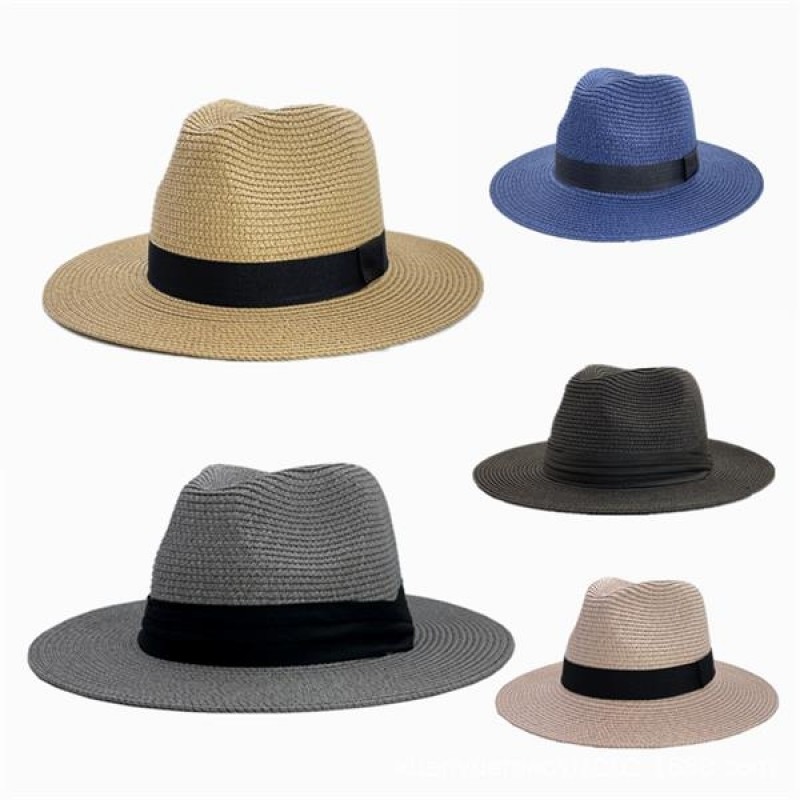  Classic Straw Fedora Hat 