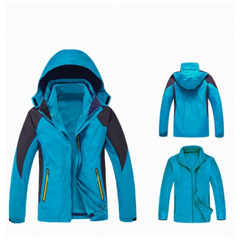 Full-Zip Polar Fleece Jacket 3-in-1 Windbreaker Winter Coat