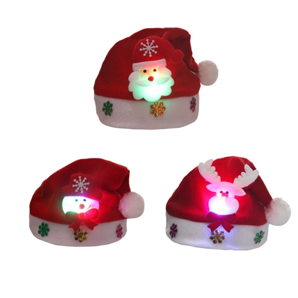 LED Glowing Christmas Hats with Lights