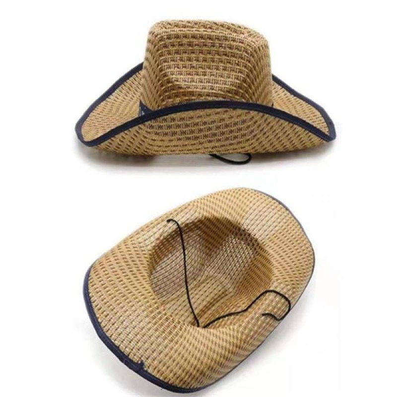 Wide Brim Straw Beach Hat 