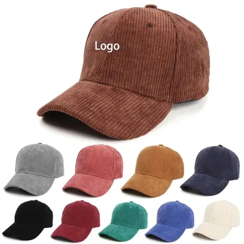 Corduroy baseball cap