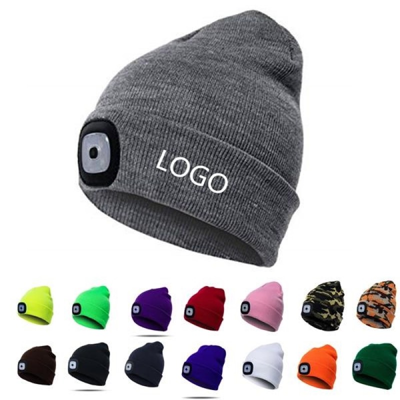 USB Rechargeable LED Knit Hat