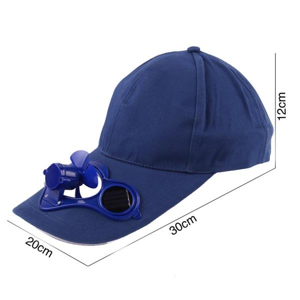 Baseball Cap With Solar Sun Power Cool Fan