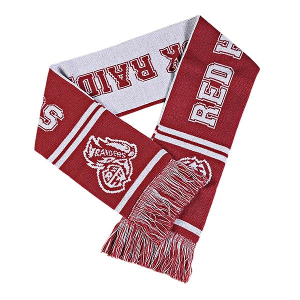 Acrylic Knitted Stadium Sports Scarf With Fringe