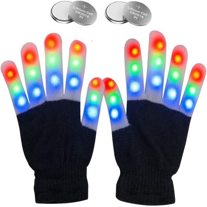 Led Flashing Finger Rave Gloves 