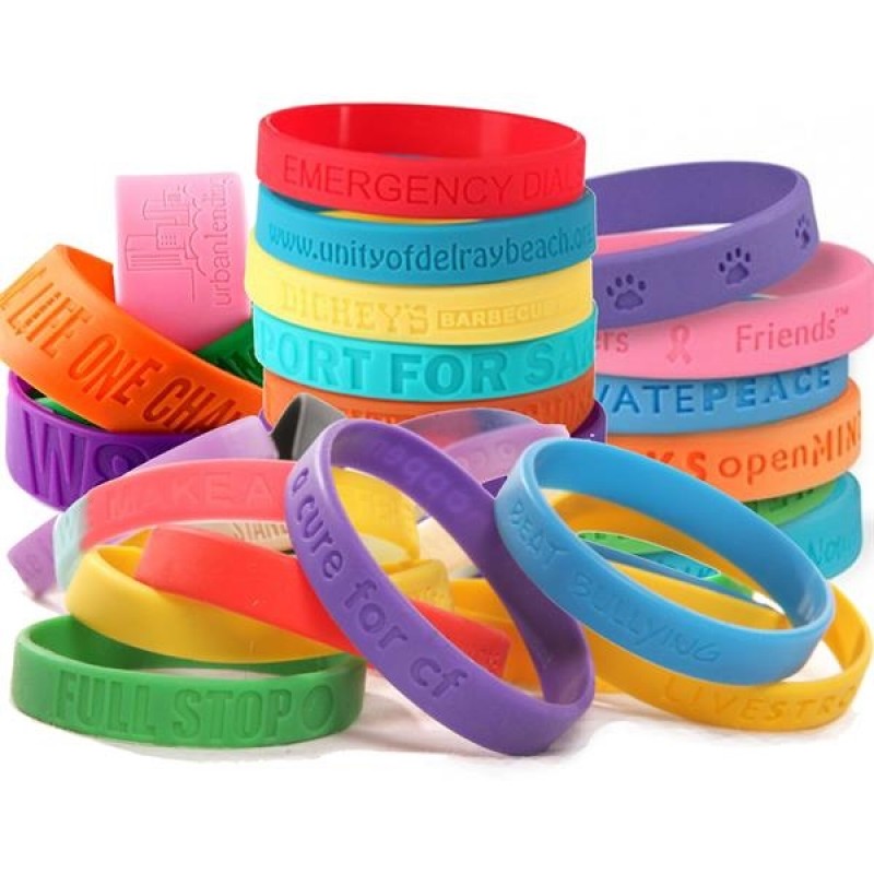 Debossed Silicone Wristband Bracelet