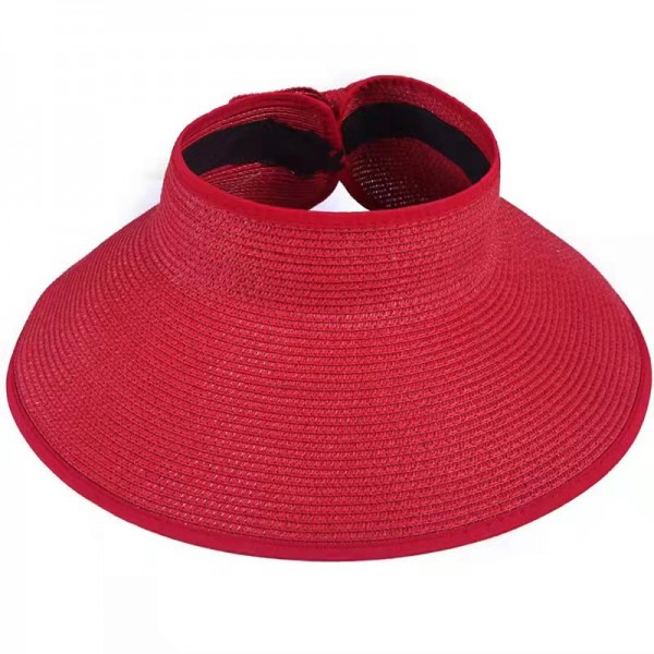 Women Wide Brim Roll-Up Straw Sun Hat