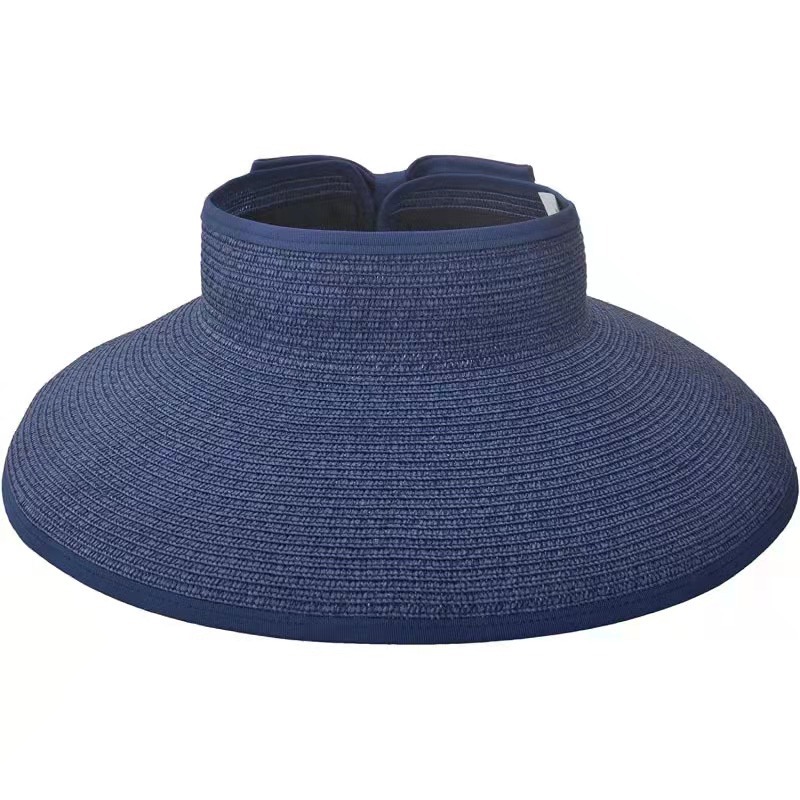 Women Wide Brim Roll-Up Straw Sun Hat 