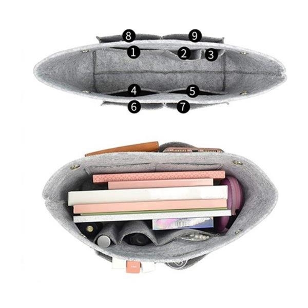 Medium Multi Functional Felt Cosmetic Bag