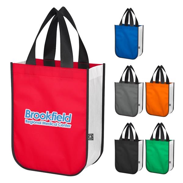 Non-Woven Shopper Tote Bag With 100% RPET Material