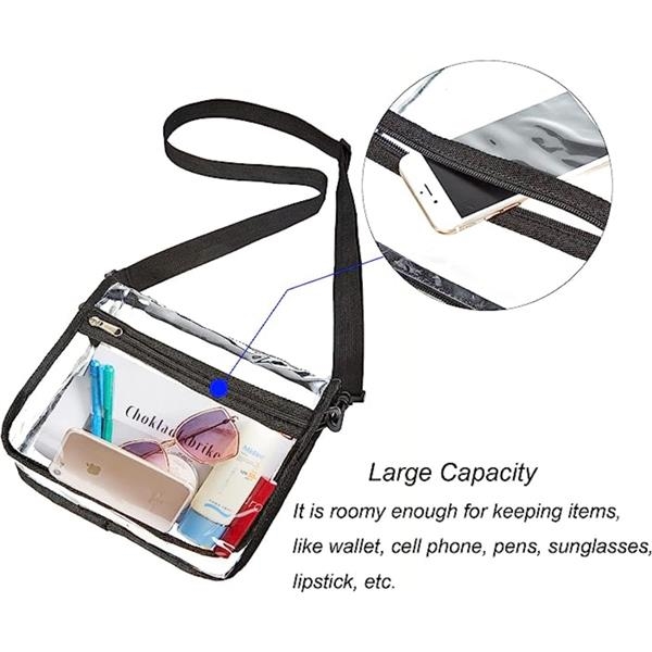 Stadium Purse Tote Clear PVC Transparent Crossbody Bag