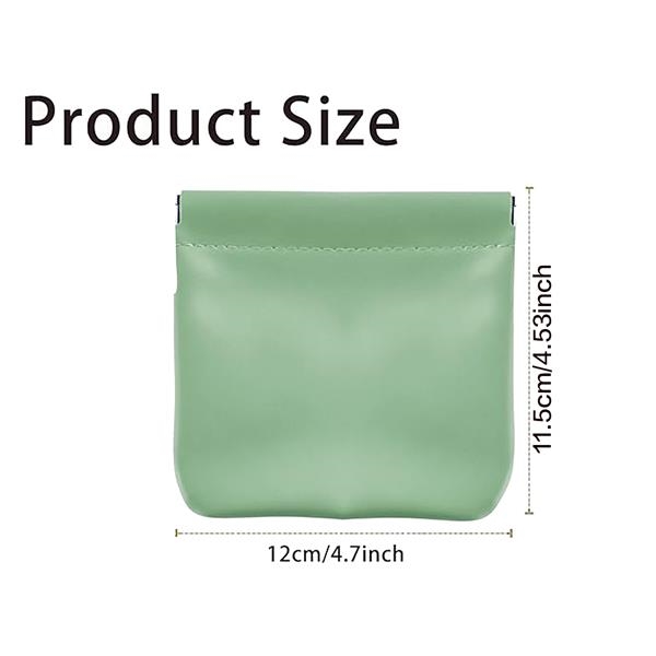 PU Leather Self-Closing Pocket Cosmetic Makeup Bag