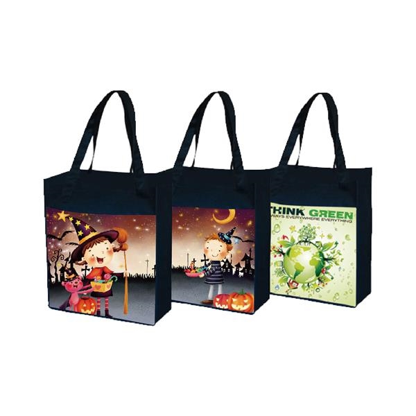 Full Color Tall Tote Bag Non-Woven 5" Gusset