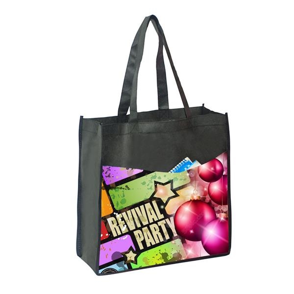 Full Color Tall Tote Bag Non-Woven 5" Gusset 