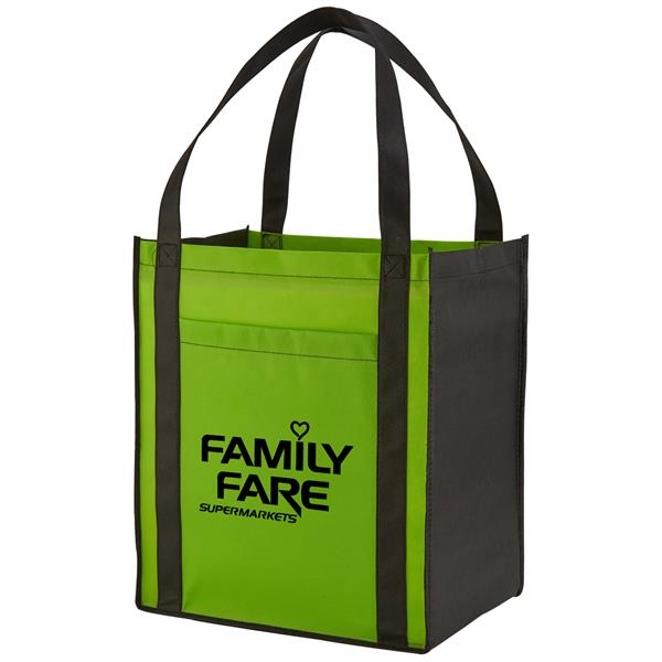 Large Non-Woven Grocery Tote w/ Pocket