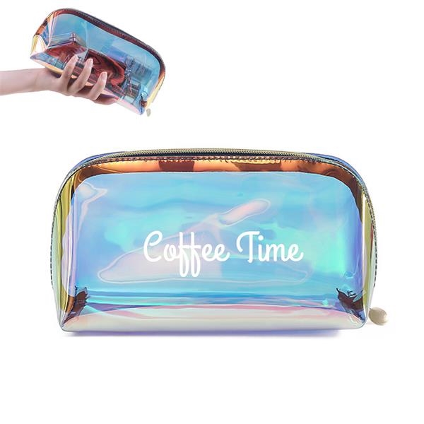 Clear Holographic Makeup Bag Cosmetic Pouch