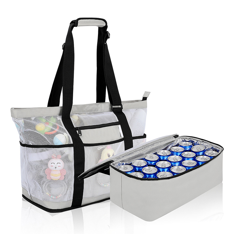 2 in 1 Mesh Beach Tote and Cooler 