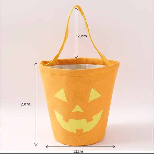 Halloween candy canvas bucket 