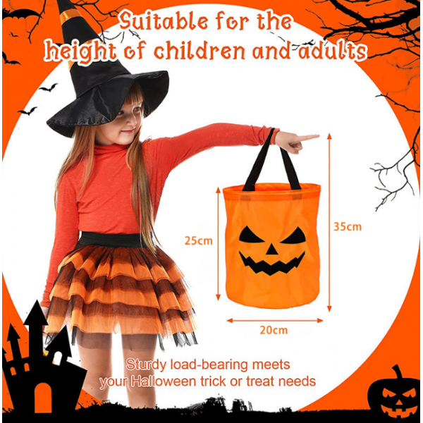 Halloween Trick Or Treat Bag With Led Light 