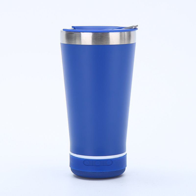 16Oz Bluetooth Speaker Vacuum Tumbler 