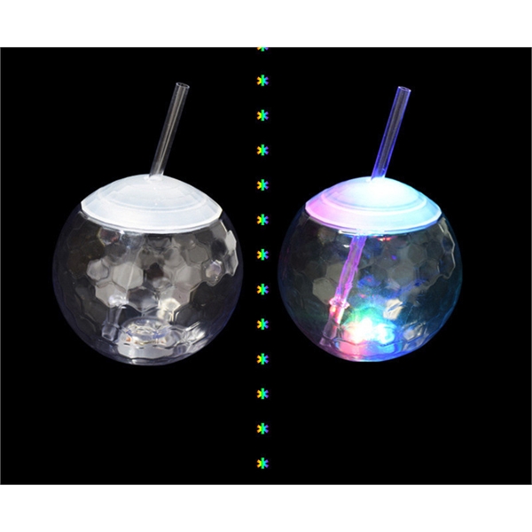 Glow Ball Light Up Tumbler Cups With Straw