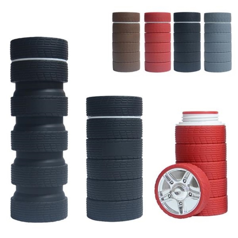 25 OZ Travel Tire Shaped Collapsible Sports Bottle 