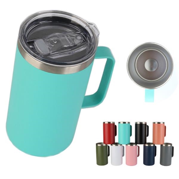 24oz Insulated Stainless Steel Coffee Mug With Handle