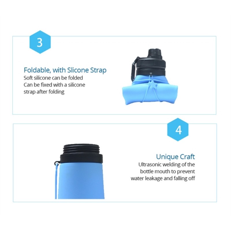 Foldable Silicone Water Bottle 