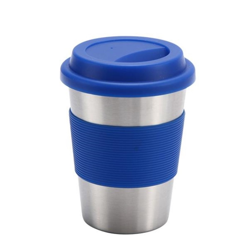 12 Oz Stainless Steel Cups W/Silicone Lid & Sleeve 