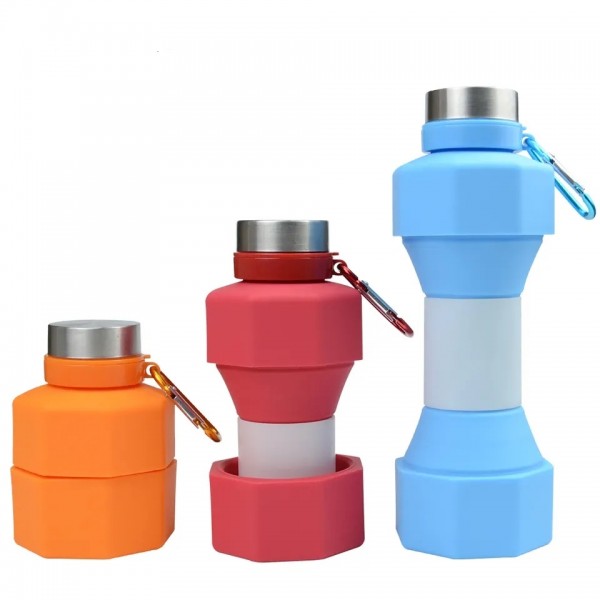 Silicone Dumbbell Shaped Water Bottle