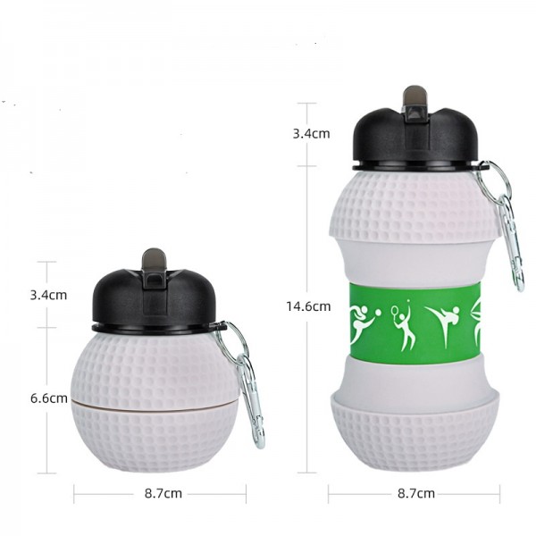 Ball Shape Folding Silicone Water Bottle