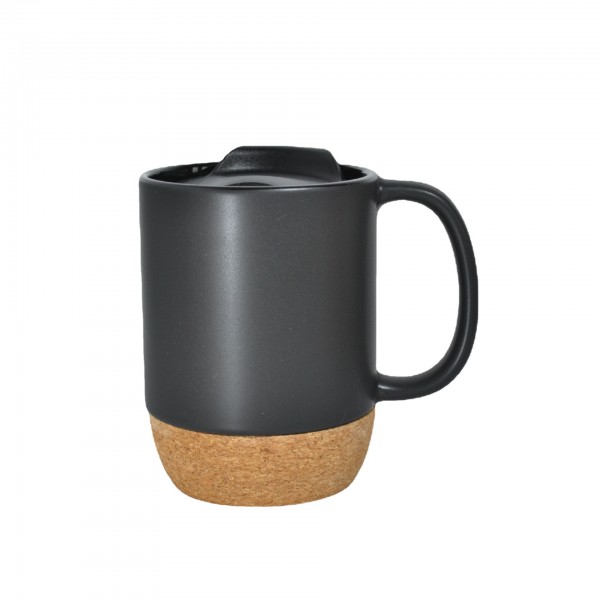 13 Oz Cork Bottom Ceramic Mugs