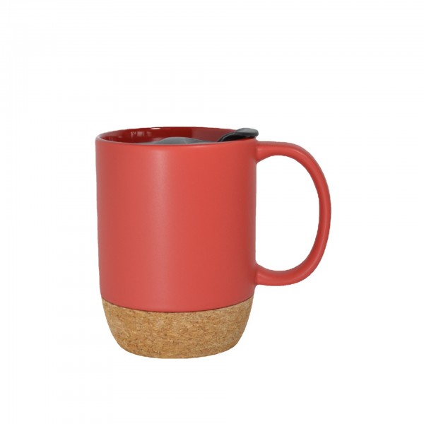 13 Oz Cork Bottom Ceramic Mugs