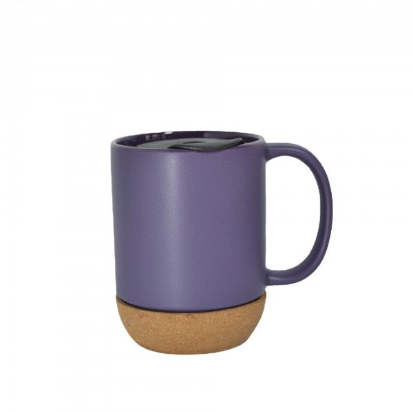 13 Oz Cork Bottom Ceramic Mugs