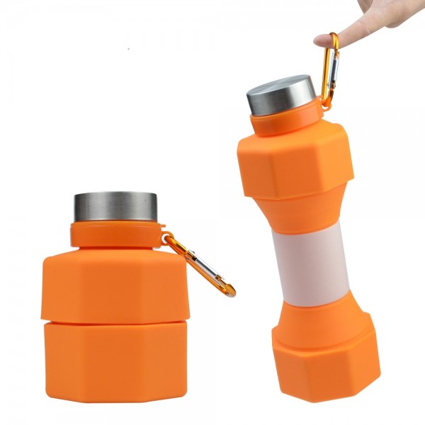 Silicone Dumbbell Shaped Water Bottle 