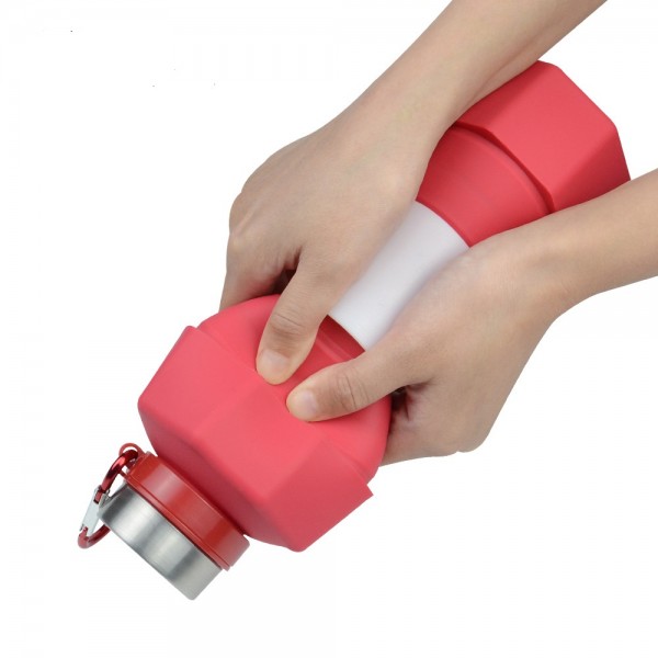 Silicone Dumbbell Shaped Water Bottle