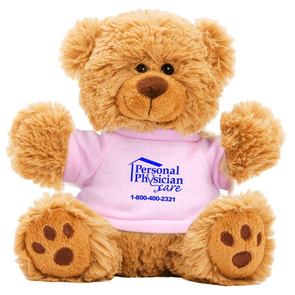 Plush Teddy Bear With Choice of T-Shirt Color