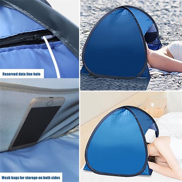 Pop Up Outdoor Beach Tent with Phone Holder