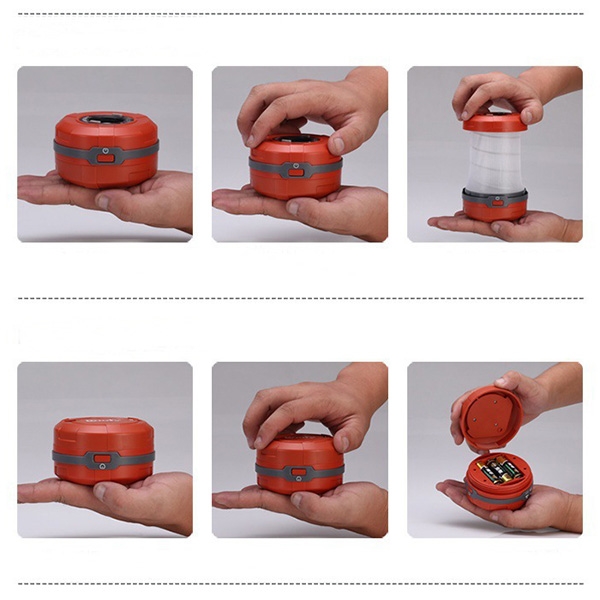 Rechargeable Folding Magnetic Flashlight w/ Hang Hole 