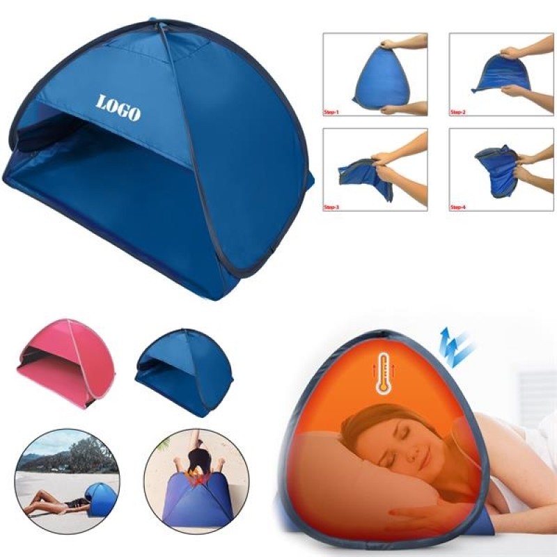 Pop Up Outdoor Beach Tent with Phone Holder 