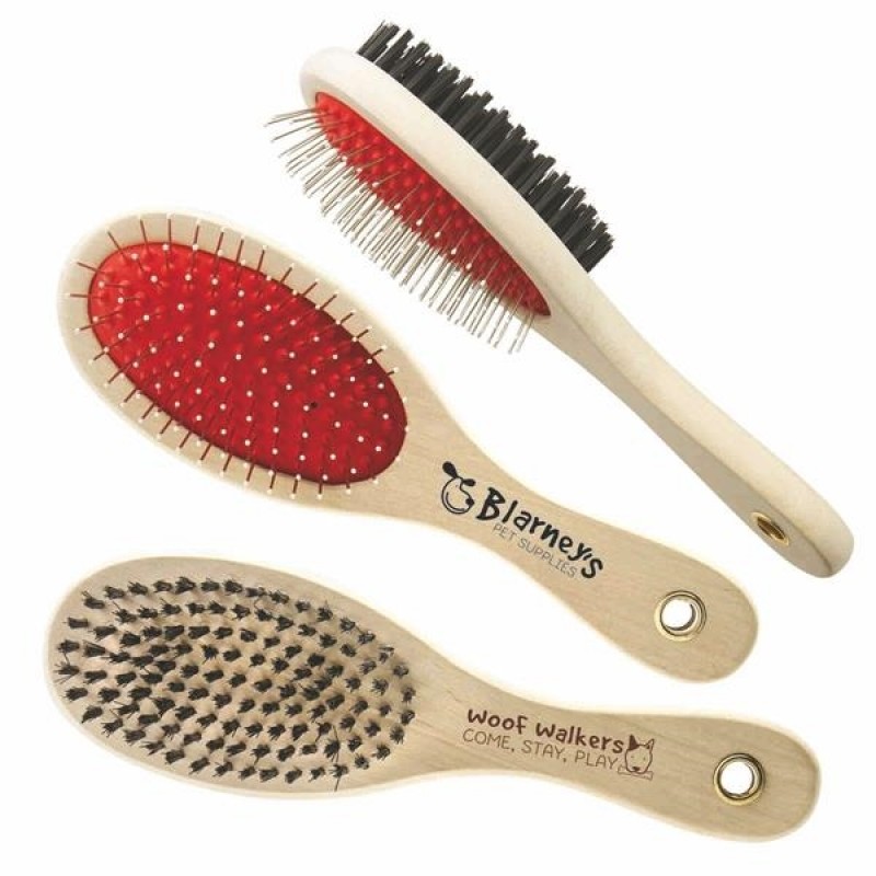 Wooden Double-Sided Pet Grooming Brush 