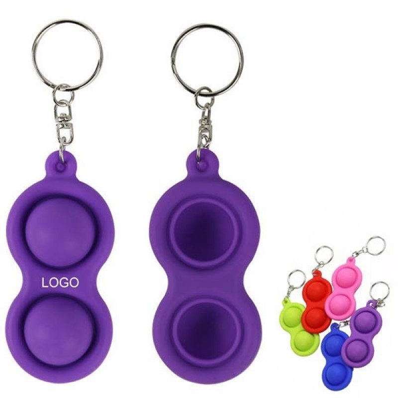 Push Pop Bubble Fidget Toy Key Ring