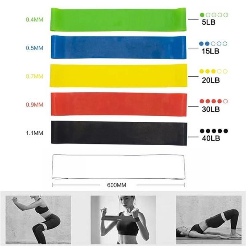 Resistance Exercise Loop Bands Set with Carry Bag 