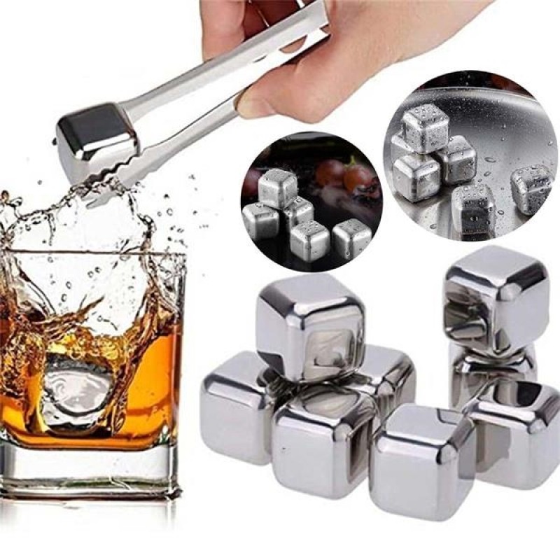 Stainless Steel Reusable Whiskey Ice Cube 