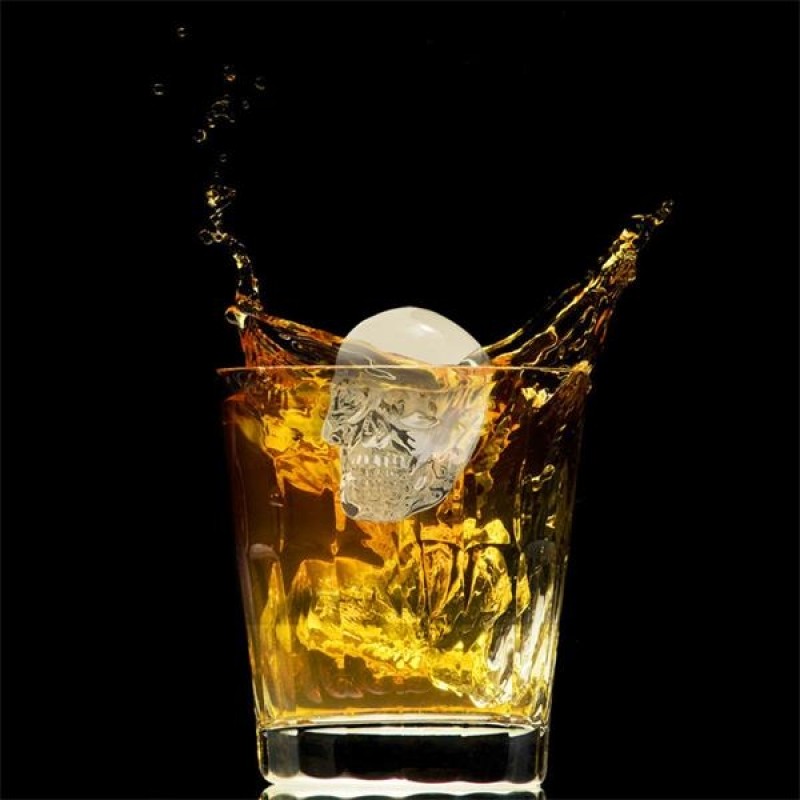 Silicone 3D Large Skull Ice Cube Mold Tray 