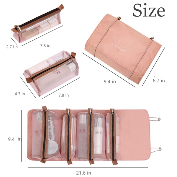 Hanging Roll-Up Makeup Bag 