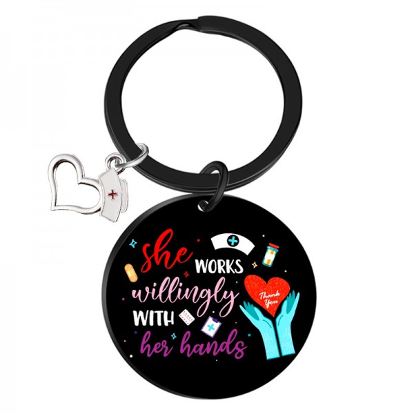 Nurse Day Keyring Double Printing Key Ring